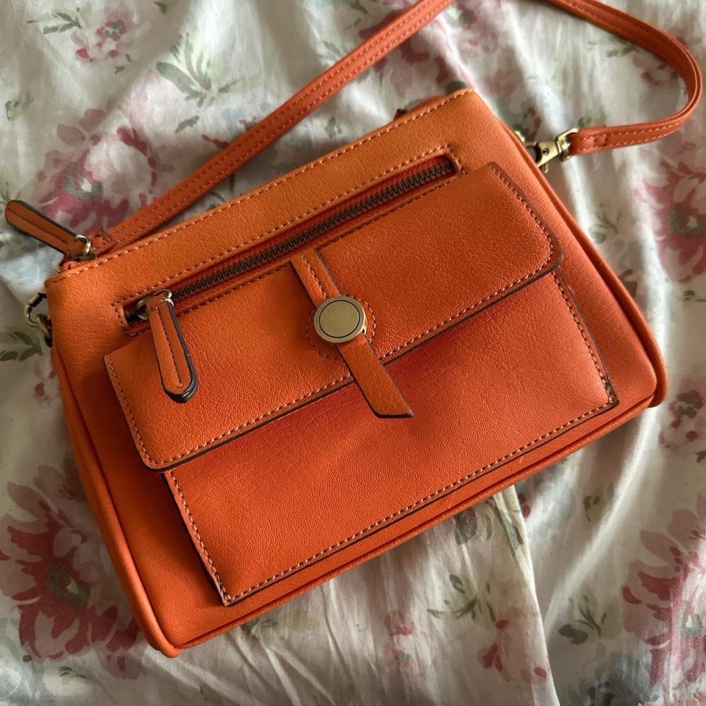 Orange crossbody bag